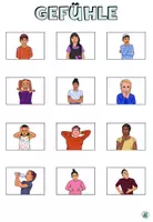 Vorschau - Arbeitsblätter - Symbole fürs Vokabelheft "Gefühle" DaZ / DaF / Deutsch - Seite 1