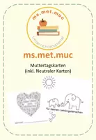 Vorschau - Mal- und Bastelvorlagen - Muttertagskarten (inkl. Neutraler Karten) - Deckblatt