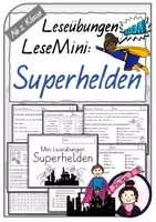 Vorschau - Arbeitsblätter - Leseübungen SUPERHELDEN | LeseMini - Deckblatt