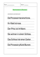 Vorschau - Arbeitsblätter - Nomen (Namenwörter) finden - Seite 1