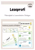 Vorschau - Poster - Leseprofi Materialpaket: Unsere Lesestrategien (Klasse 4) - Deckblatt