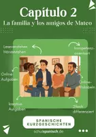 Vorschau - Unterrichtsreihen - Spanische Kurzgeschichte Kapitel 2: "La familia y los amigos de Mateo" - Deckblatt