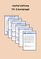 Vorschau - Arbeitsblätter - Nacherzählung: Till Eulenspiegel - Deckblatt