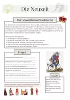 Vorschau - Arbeitsblätter - Absolutismus, Ludwig XIV - Deckblatt
