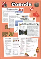 Vorschau - Arbeitsblätter - Canada Reading Comprehension Lerntheke - Deckblatt