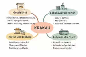 Vorschau - Arbeitsblätter - Lernplakat + Arbeitsblätter zum Thema "Krakau" (Lückentext, Hörverstehen) + Lösung & MP3 + Mindmap + Infografik - Seite 3