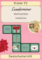 Vorschau - Spiele - Lesedomino Weihnachten - Klasse 1/2 - kostenlos - Deckblatt