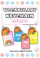 Vista previa - Tarjetas / Manipulativos - COLOURS ENGLISH VOCABULARY KEYCHAIN - Portada