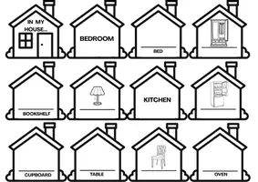 anteprima - Esercizi - IN MY HOUSE THERE IS... - FORNITURE OF THE HOUSE - Pagina di copertina
