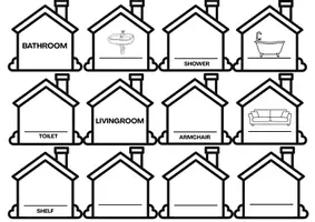anteprima - Esercizi - IN MY HOUSE THERE IS... - FORNITURE OF THE HOUSE - Pagina 1