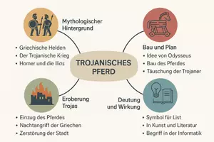Vorschau - Arbeitsblätter - Lernposter + Arbeitsblätter zum Thema "Trojanisches Pferd" + Lösung & MP3 + Mindmap + Infografik - Seite 3