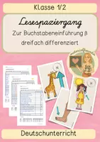 Vorschau - Arbeitsblätter - Lesespaziergang ß - Klasse 1/2 - Deckblatt