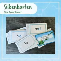 Vorschau - Spiele - Silbenspiele mit den Silbenkarten - zum Lesespiel "Der Froschteich" - Deckblatt