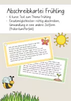 Vorschau - Anderer Materialtyp - Abschreibkartei Frühling - Deckblatt
