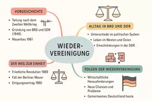 Vorschau - Arbeitsblätter - Lernposter + Arbeitsblätter zum Thema "Wiedervereinigung" + Lösung & MP3 + Mindmap + Infografik - Seite 3