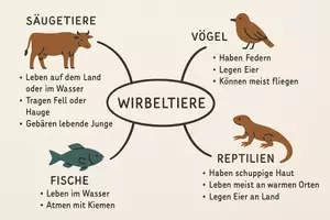 Vorschau - Arbeitsblätter - Lernposter + Arbeitsblätter zum Thema "Wirbeltiere" + Lösung & MP3 + Mindmap + Infografik - Seite 3