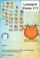 Vorschau - Spiele - Lesespiel Monster Klasse 2/3 - Deckblatt