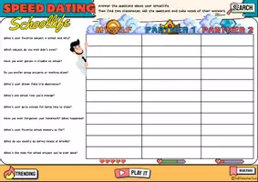 Vorschau - Arbeitsblätter - Materialpaket - Speed Dating / Partnerinterview - Seite 1
