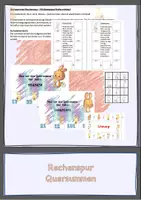 Vorschau - Arbeitsblätter - Rechenspur Quersummen - Deckblatt