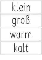 Vorschau - Text - 100 Adjektive - Wortkarten / Tafelmaterial - Seite 1