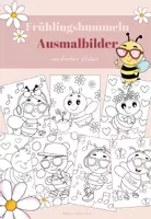 Vorschau - Mal- und Bastelvorlagen - Frühlingshafte Ausmalbilder - Frühlingshummeln - Deckblatt
