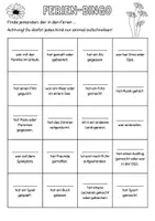 Vorschau - Spiele - Ferien Bingo mit 3x3, 4x4 und 5x5 Feldern - Seite 3