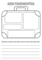 Vorschau - Mal- und Bastelvorlagen - Ferien-Koffer zum Erzählen aus den Ferien - Seite 1