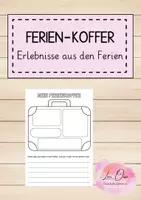 Vorschau - Mal- und Bastelvorlagen - Ferien-Koffer zum Erzählen aus den Ferien - Deckblatt