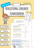 Vorschau - Arbeitsblätter - Herleitung LINEARER FUNKTIONEN (Arbeitsblatt) - Deckblatt