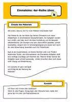Vorschau - Arbeitsblätter - Kleines Einmaleins: Die 4er-Reihe üben - Seite 1