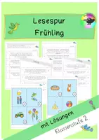 Vorschau - Arbeitsblätter - Lesespur Frühling - Deckblatt