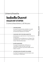Vorschau - Stundenentwürfe - Unterrichtsreihe - Isabella Ducrot - Malen mit Stoffen - Seite 1