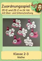 Vorschau - Spiele - Zuordnungsspiel Addition und Subtraktion im ZR 100 ZE+/-E - Deckblatt