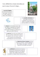 Aperçu - Feuilles d'exercices - La ville de Liège (projet villes de Belgique) - Page 1