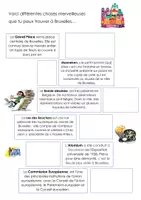 Aperçu - Feuilles d'exercices - La ville de Bruxelles (Projet villes de Belgique) - Page 1