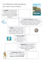 Aperçu - Feuilles d'exercices - La ville de Namur (Projet villes de Belgique) - Page 1