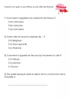 Aperçu - Feuilles d'exercices - La ville de Namur (Projet villes de Belgique) - Page 3