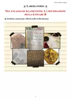 anteprima - Programmi scolastici / Materiali per docenti - LABORATORIO: NEL PALAZZO DI AGAMENNONE. LA DECIFRAZIONE DELLA LINEARE B - Pagina di copertina