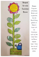 Vorschau - Arbeitsblätter - Gutschein Blume – Bastelvorlage Muttertag Vatertag Valentinstag - Seite 1