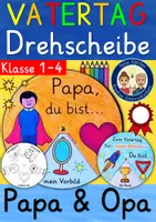 Vorschau - Mal- und Bastelvorlagen - Vatertag Bastelvorlage für Kinder - Drehscheibe - Deckblatt