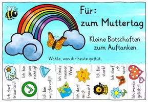 Vorschau - Mal- und Bastelvorlagen - Muttertag Geschenk / Growth Mindset to go Sprüche zum Abreißen - Seite 2
