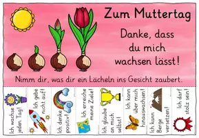 Vorschau - Mal- und Bastelvorlagen - Muttertag Geschenk / Growth Mindset to go Sprüche zum Abreißen - Seite 3