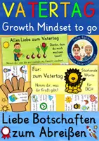 Vorschau - Mal- und Bastelvorlagen - Vatertag Geschenk / Growth Mindset to go Sprüche zum Abreißen - Deckblatt