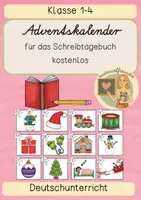 Vorschau - Bildkarten - Adventskalender für das Schreibtagebuch - Klasse 1-4 - kostenlos - Deckblatt