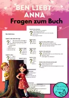Vorschau - Arbeitsblätter - Ben liebt Anna: Aufgaben zum Buch, Lektüre, Liebe, Lesebegleitheft - Deckblatt
