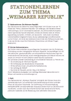 Vorschau - Stationenlernen - Lerntheke zum Thema: Weimarer Republik - Seite 1