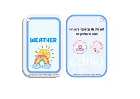 Vista previa - Tarjetas / Manipulativos - Llavero de tiempo atmosférico en inglés - English keychains - página 1