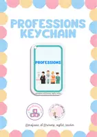 Vista previa - Tarjetas / Manipulativos - Llavero profesiones en inglés - English keychains - Portada