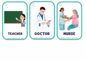 Vista previa - Tarjetas / Manipulativos - Llavero profesiones en inglés - English keychains - página 2