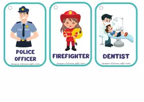 Vista previa - Tarjetas / Manipulativos - Llavero profesiones en inglés - English keychains - página 3